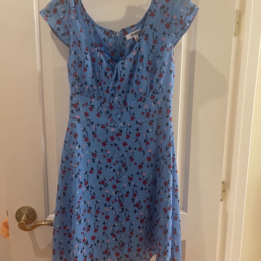 Blue floral summer dress